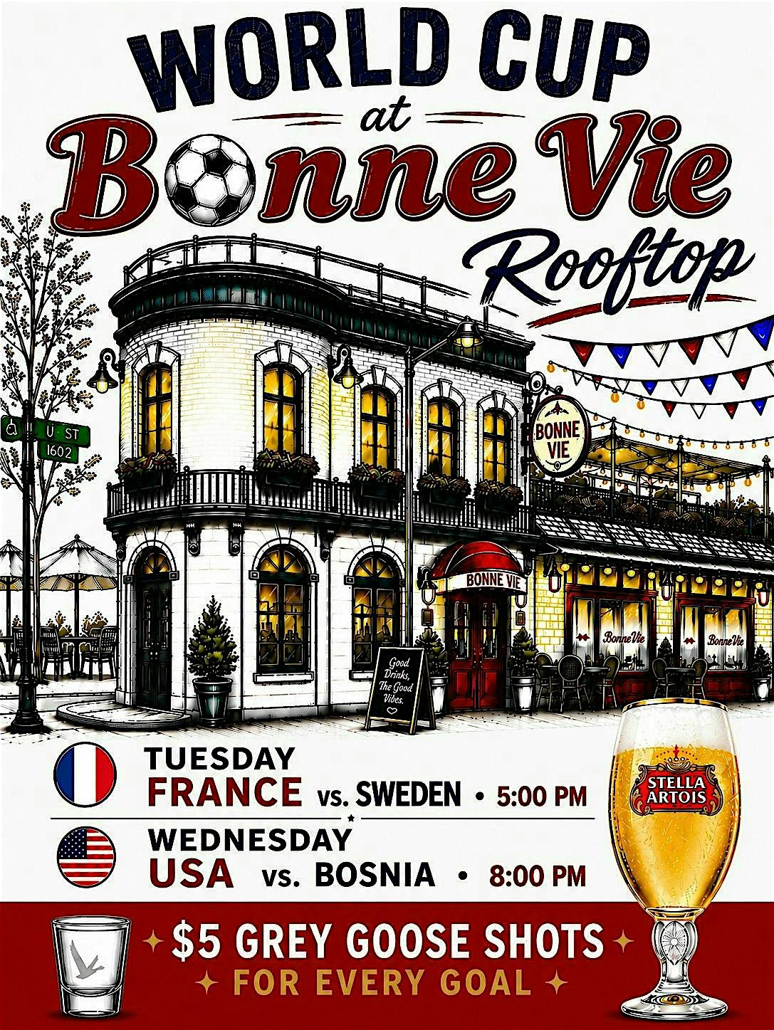 On the Rooftop – Team USA takes on Bosnia. at 1604 U St NW – Washington, DC