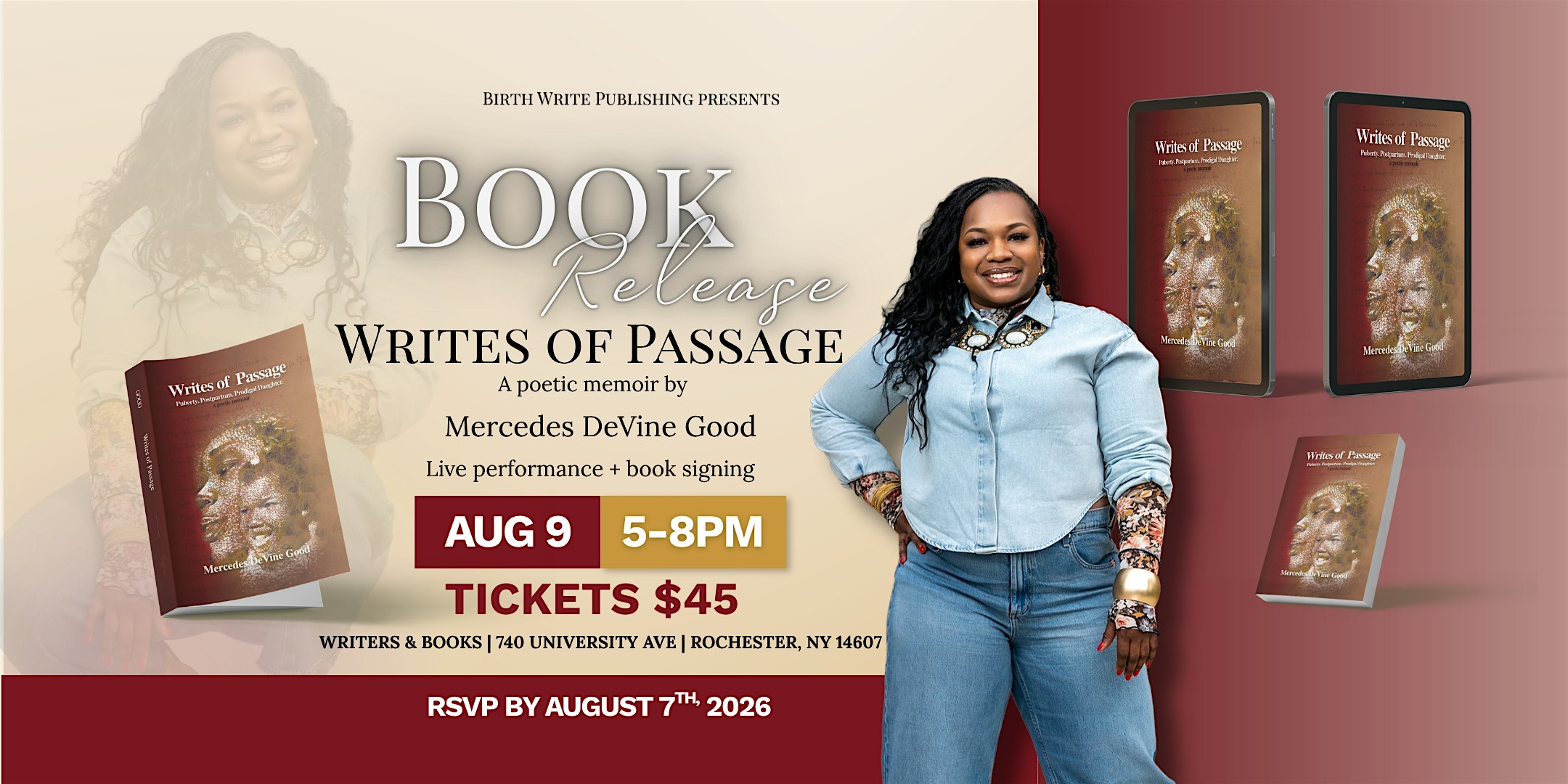 Writes of Passage Book Launch at 740 University Ave – Rochester, NY