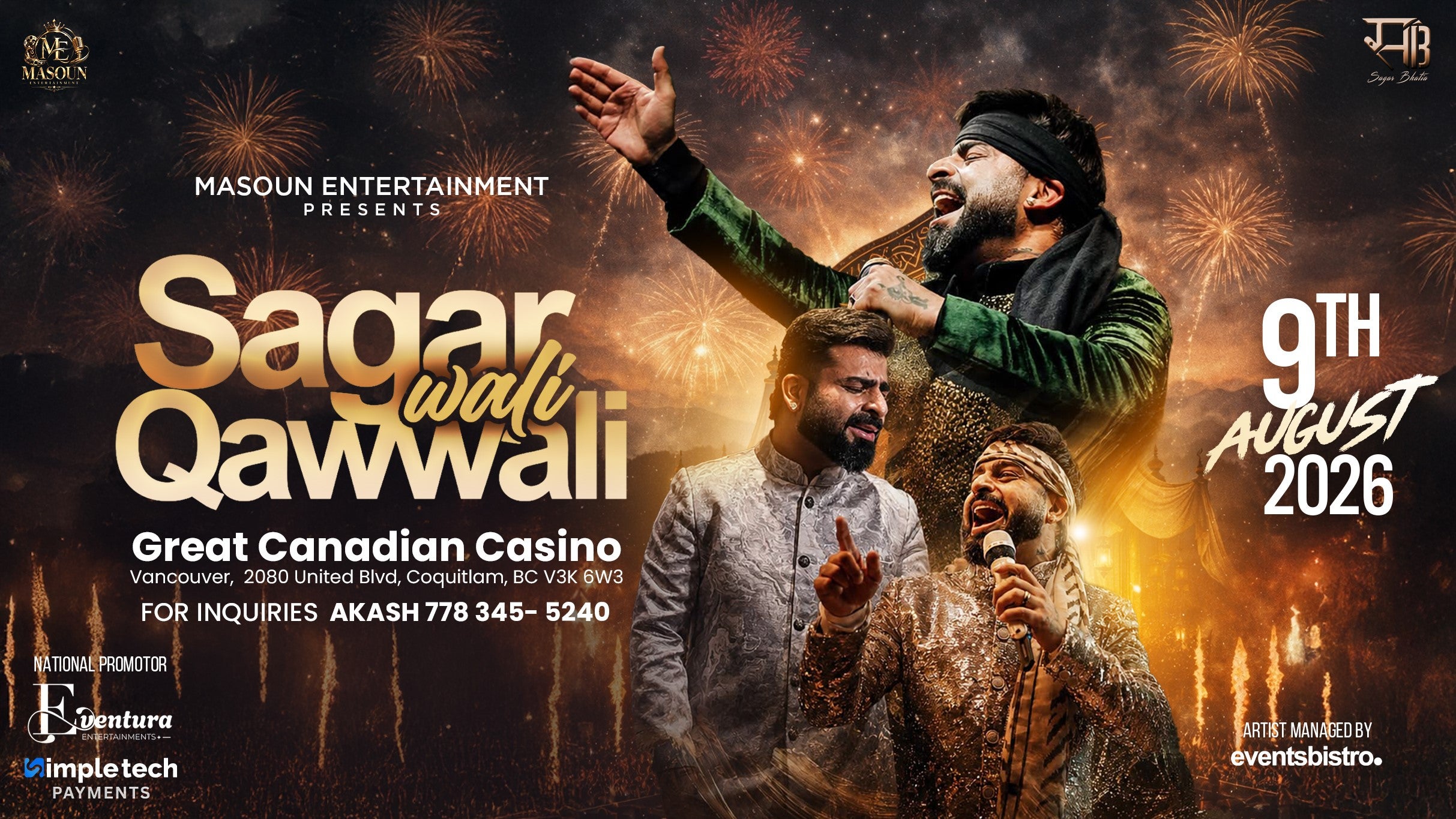 Sagar Wali Qawwali at Casino Vancouver – Coquitlam, Canada