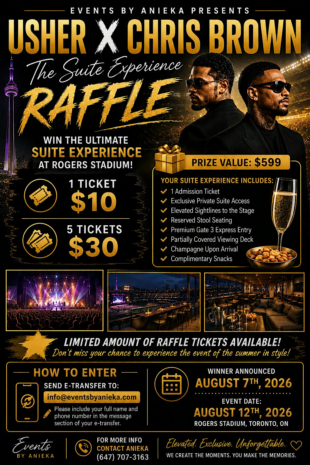 Chris x Usher The Suite Experience Giveaway at Rogers Stadium – Toronto, Canada