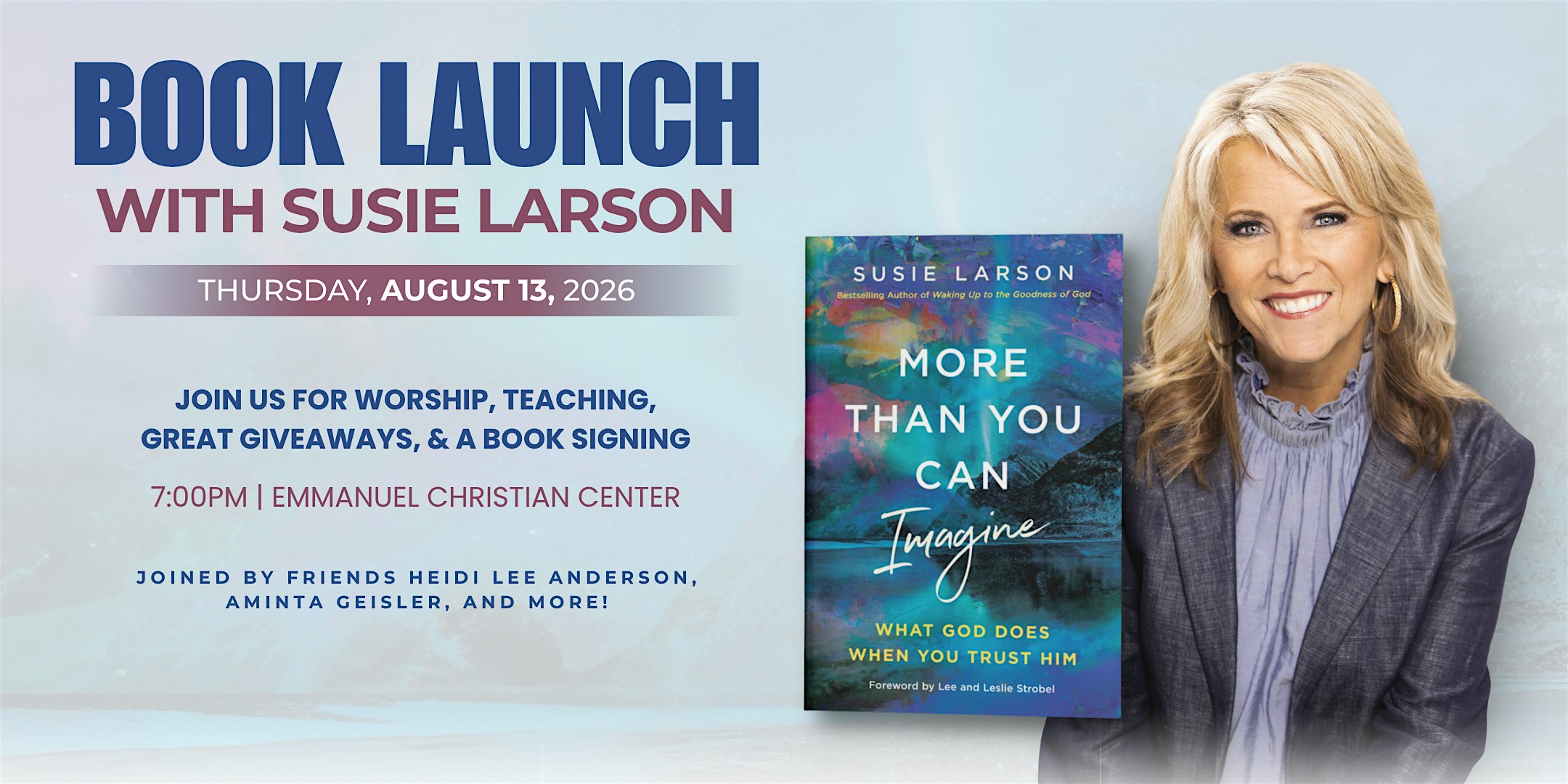More Than You Can Imagine Book Launch Event at Emmanuel Christian Center – Spring Lake Park – Spring Lake Park, MN