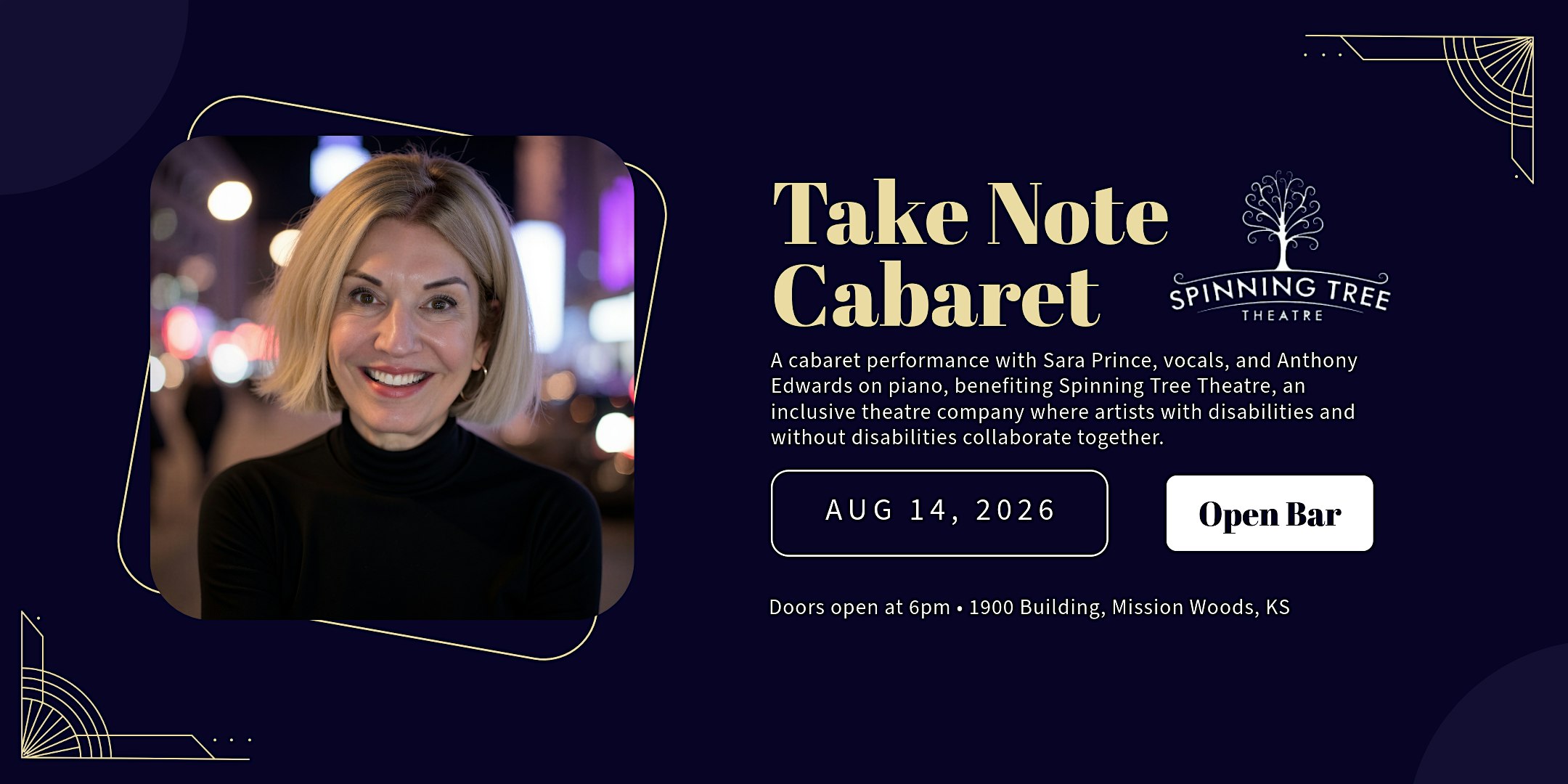 Take Note Cabaret: An evening of songs, stories & fun at 1900 Building – Mission Woods, KS