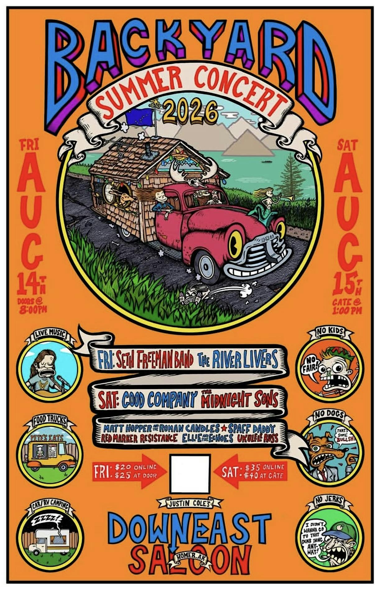 5th Annual Back Yard Summer Concert at Down East Saloon – Homer, AK
