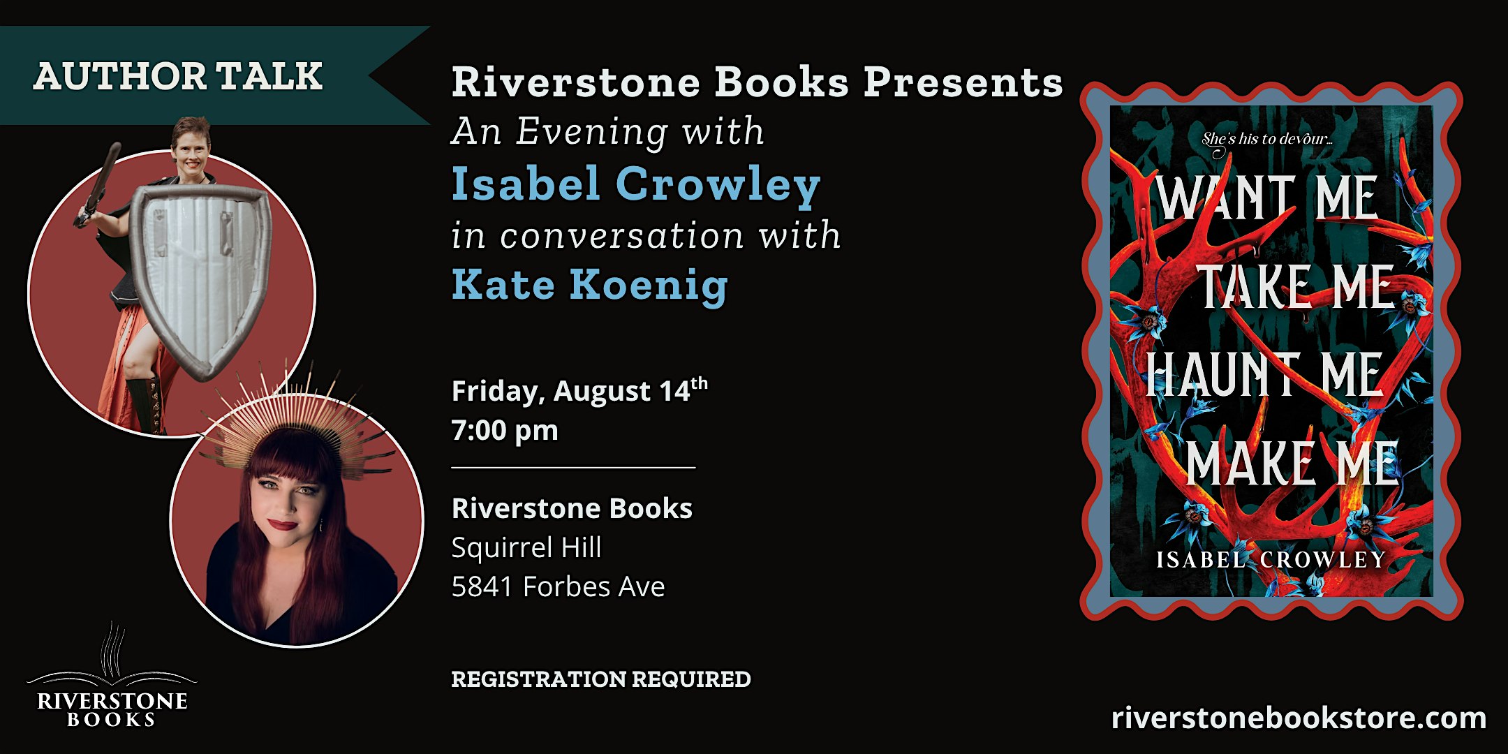 An Evening with Author Isabel Crowley at Riverstone Books – Pittsburgh, PA