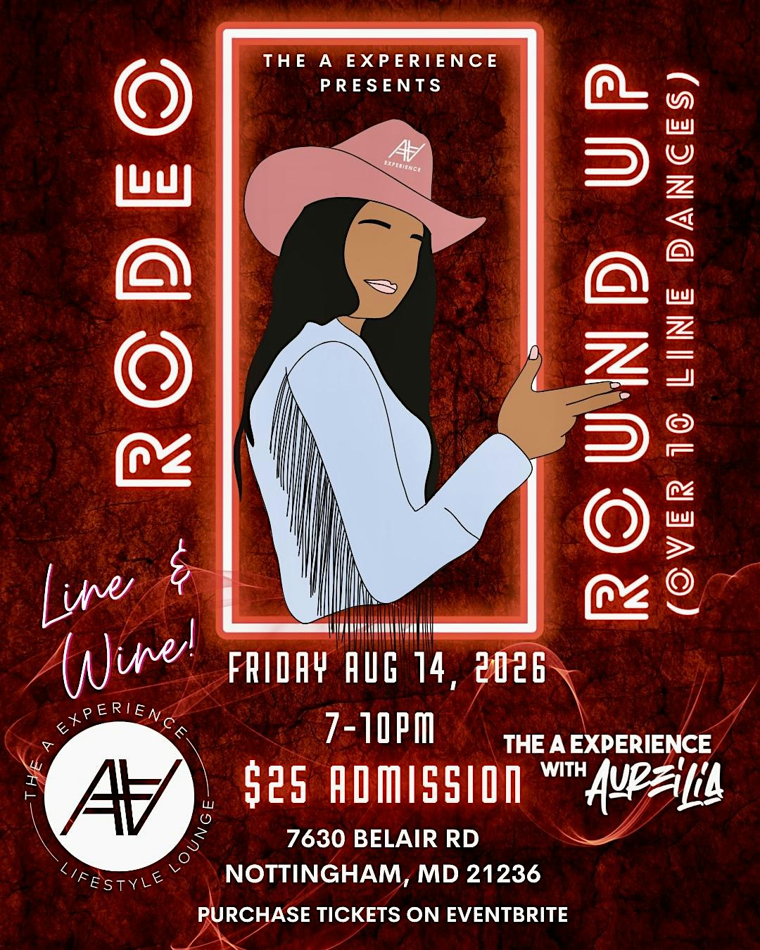 Line & Wine “Rodeo Roundup” at The A Experience Lifestyle Lounge – Baltimore, MD