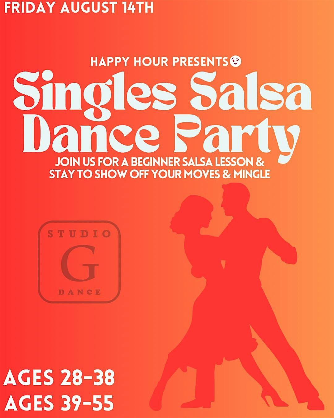 Singles Salsa Dance Party (Beginners Class & dance party)Ages 28-38 & 39-55 at Studio G Hamilton – Hamilton, Canada