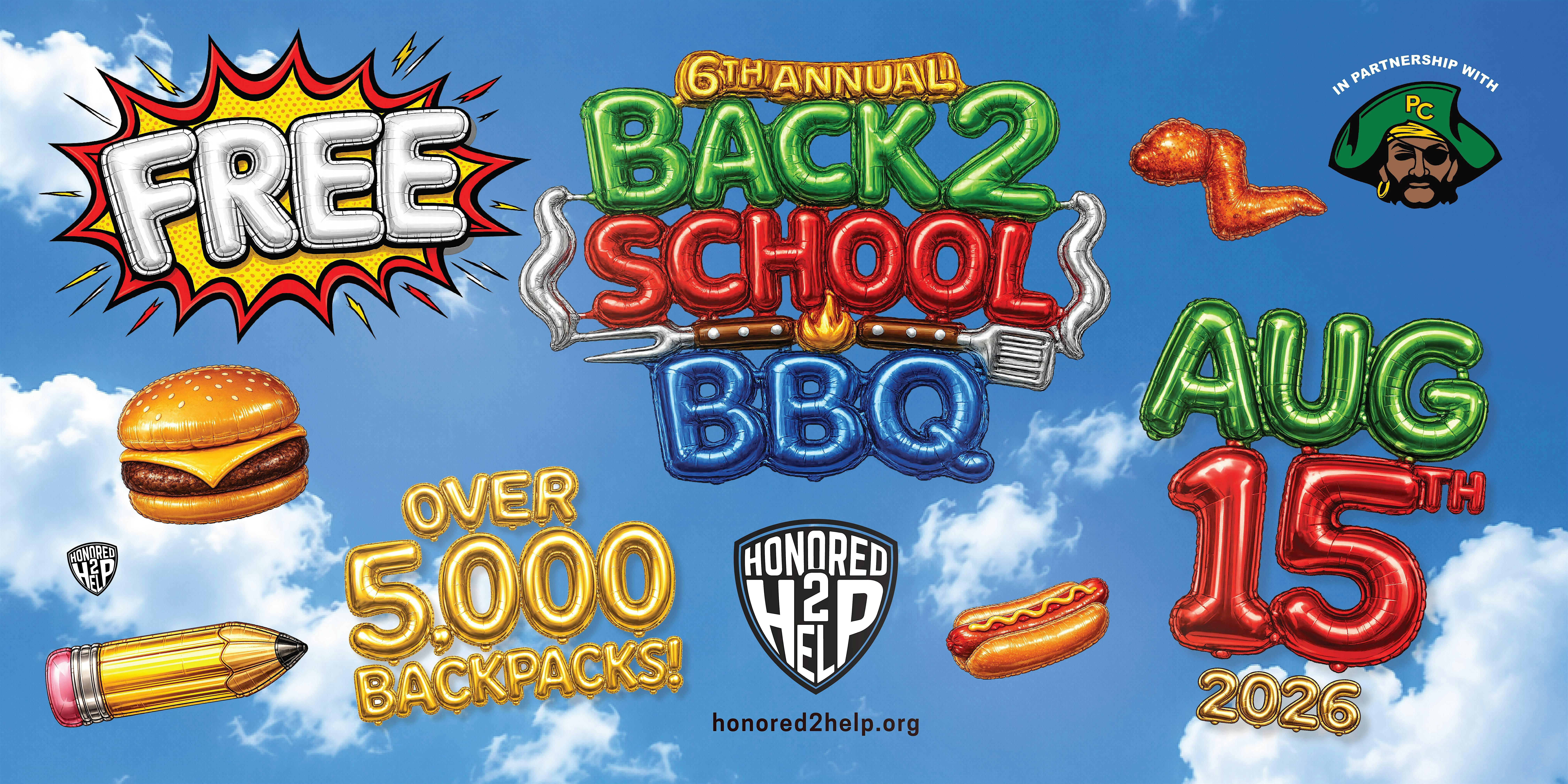 Honored 2 Help’s 6th Annual Back 2 School BBQ at Pride Stadium – Park Center High School – Brooklyn Park, MN