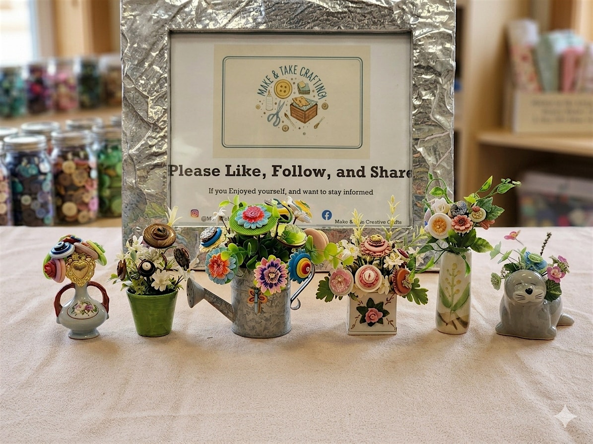 Button Bouquets Crafting Class- Colorado Springs at 21 C Library – Colorado Springs, CO