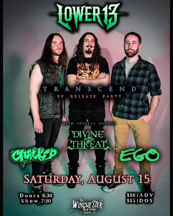 Lower 13 – Transcend EP Release Party at The Winchester – Lakewood, OH