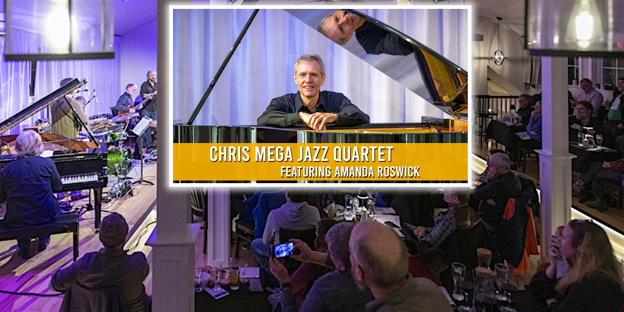 Chris Mega Jazz Quartet featuring Amanda Roswick at Hermit Woods Winery & Eatery – Meredith, NH