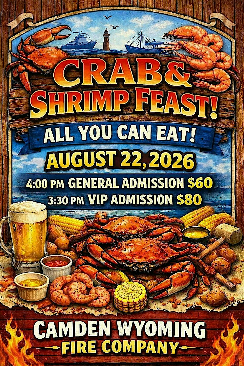 Camden Wyoming Fire Company Annual Crab Feast at 200 E Camden Wyoming Ave – Camden, DE