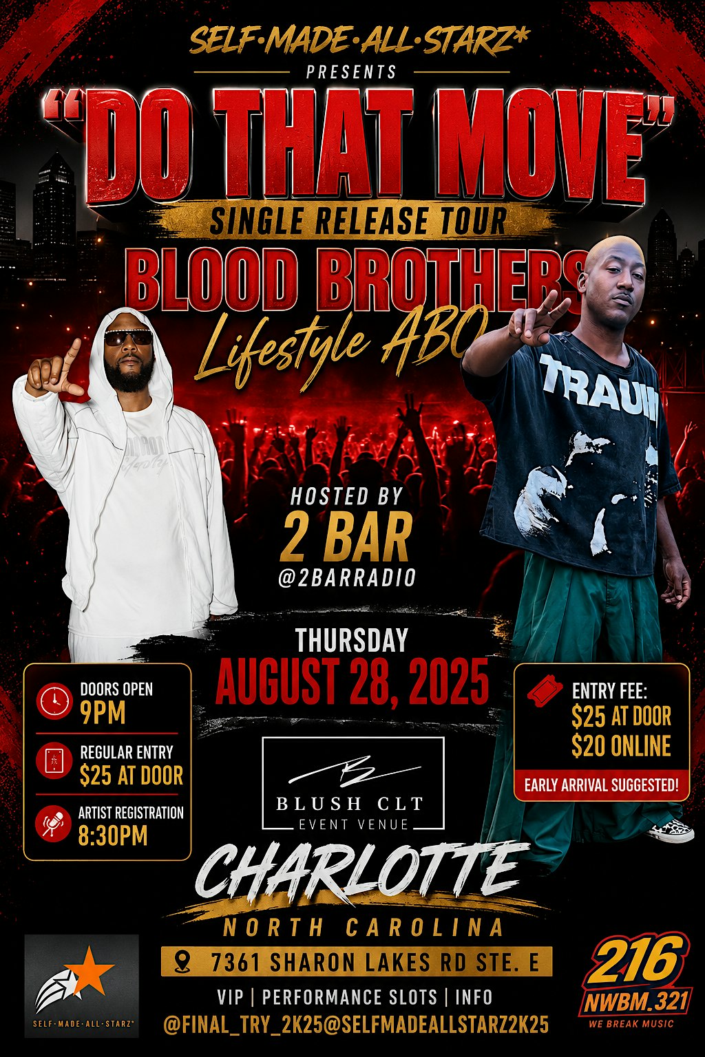 Do That Move Tour at 7631 Sharon Lakes Rd – Charlotte, NC