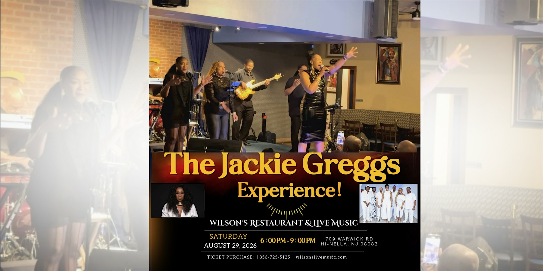 The Jackie Greggs Experience At Wilson’s at Wilson’s Restaurant & Live Music – Hi-Nella, NJ