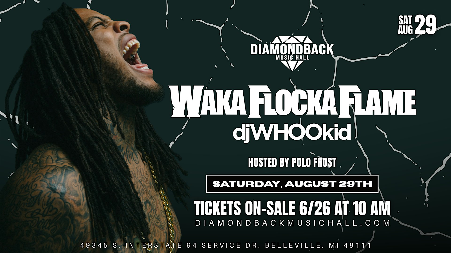 Waka Flocka Flame at Diamondback Music Hall – Van Buren Charter Township, MI