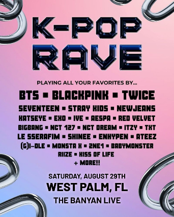 K-Pop Rave in West Palm Beach at The Banyan Live – West Palm Beach, FL