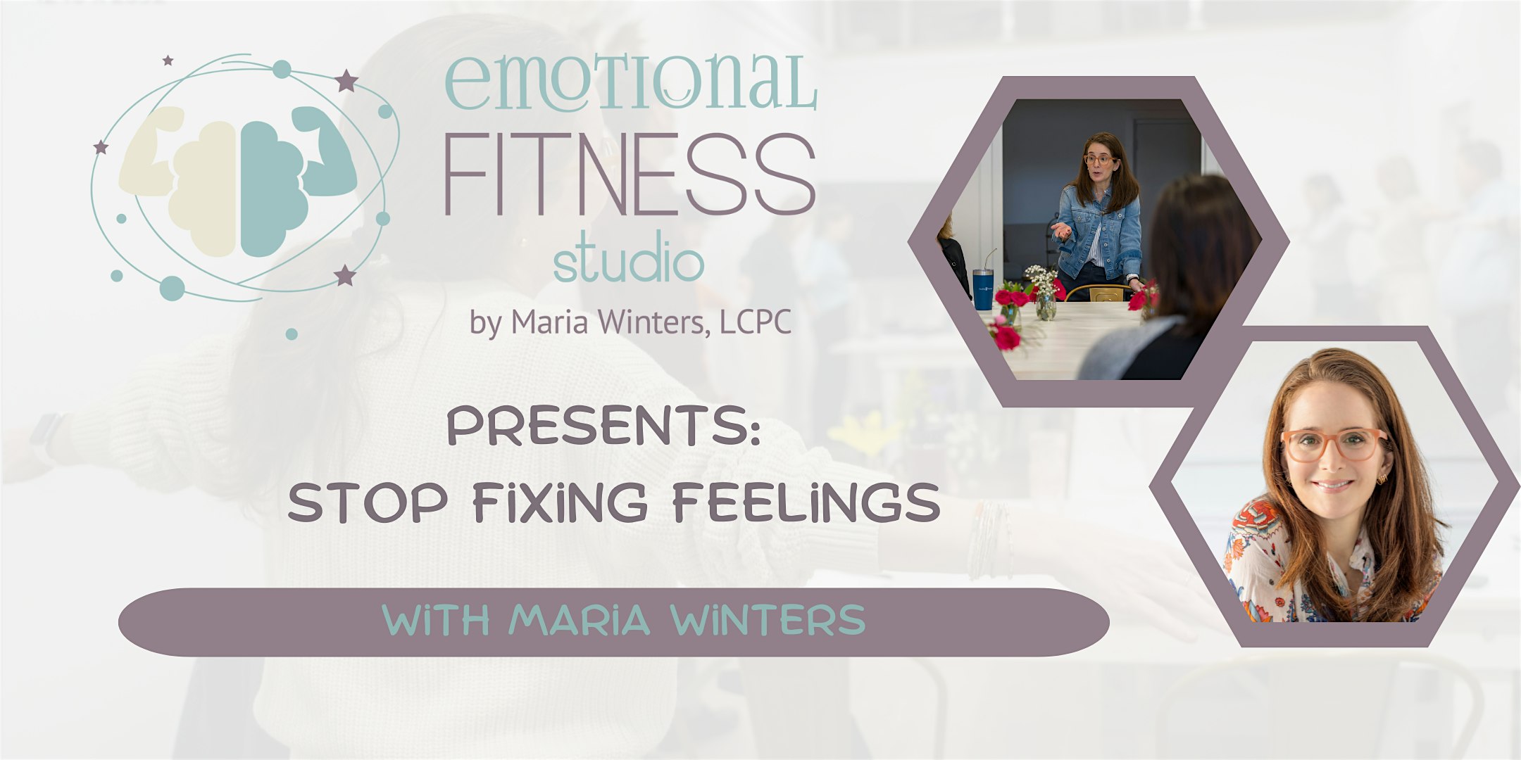 Stop Fixing Feelings with Maria Winters at 2158 Renard Ct – Annapolis, MD