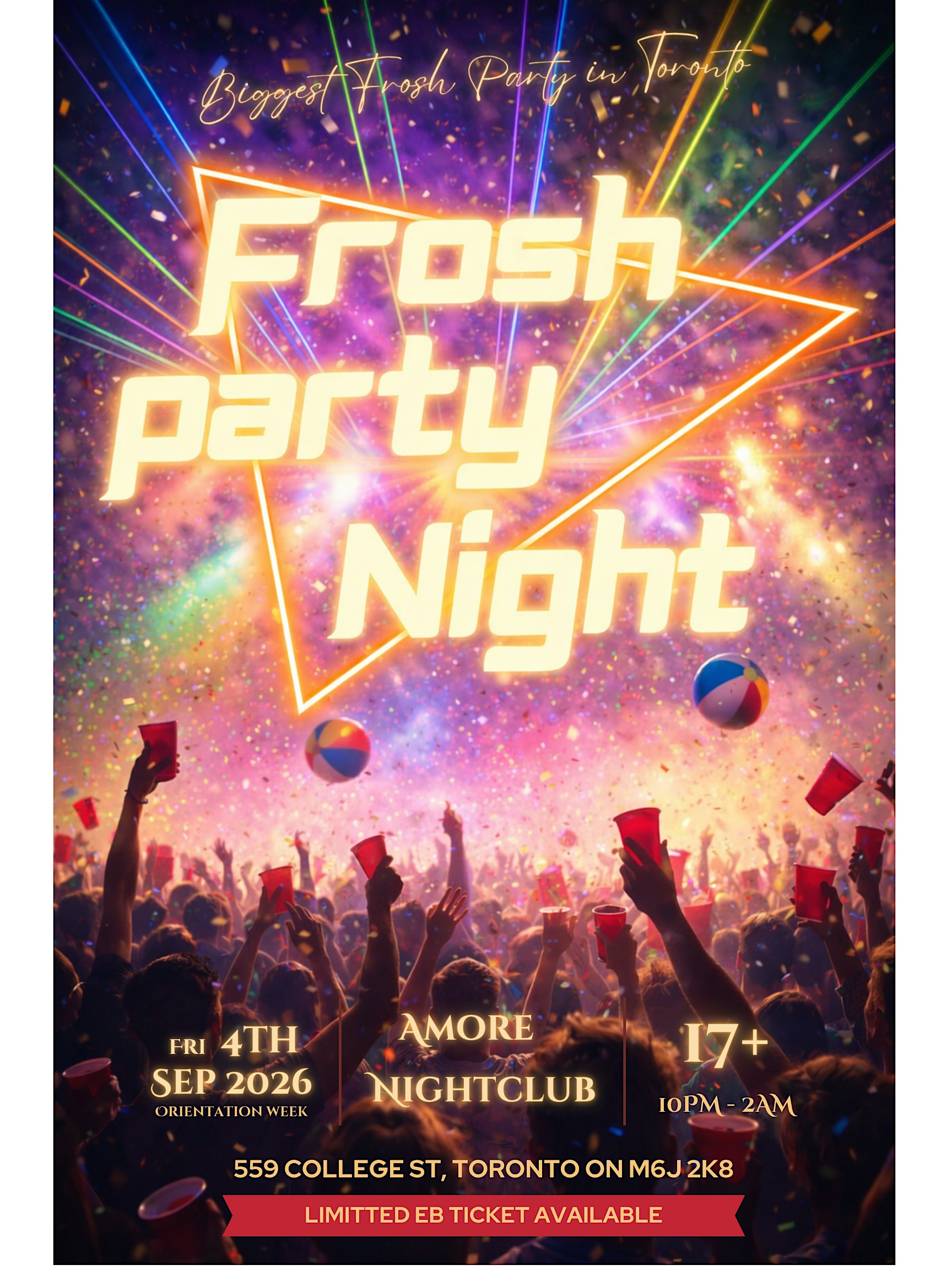 Frosh Party Night | Sep 4th Fri | 17+ at Amore Nights – Toronto, Canada
