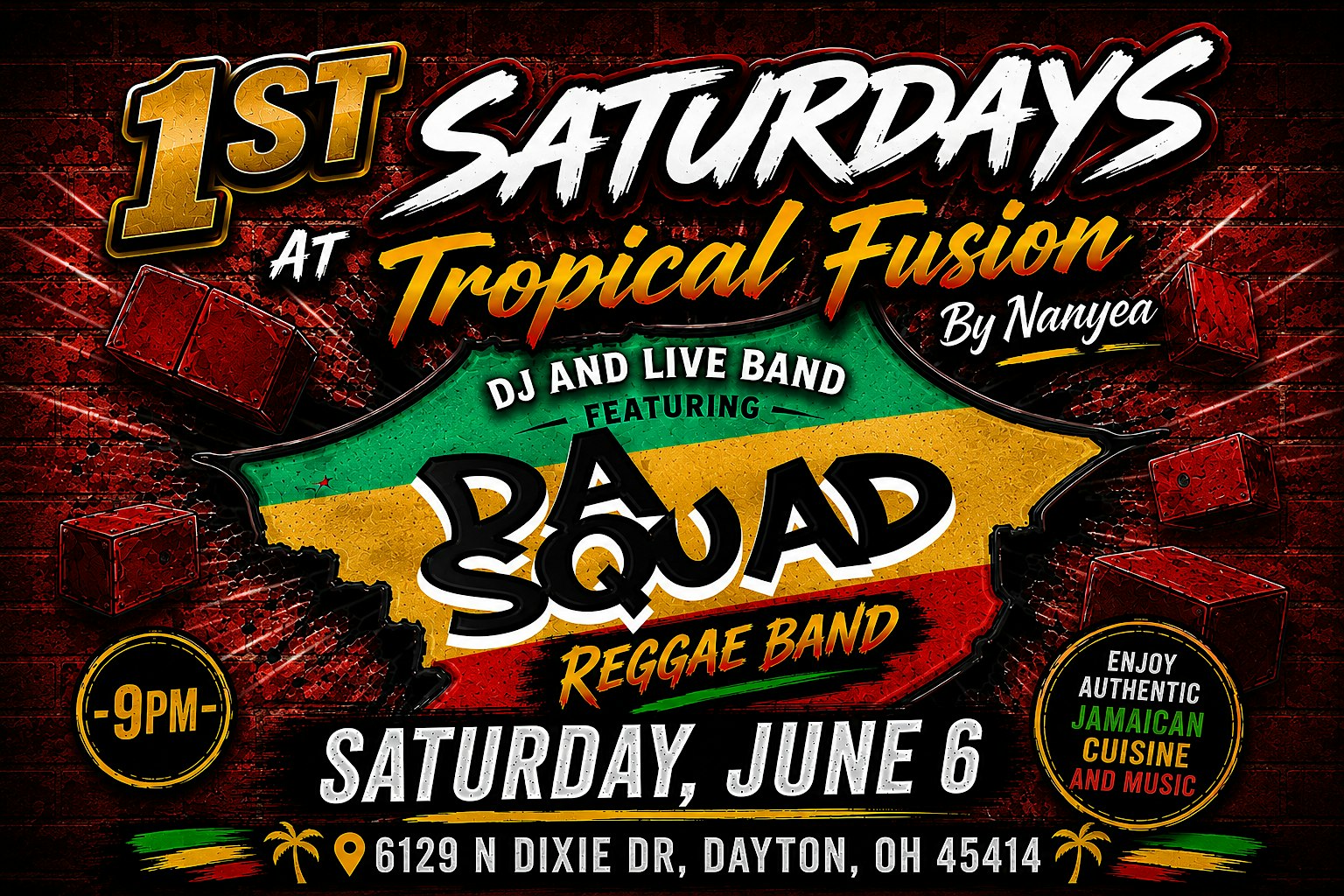 Reggae Nights at Tropical Fusion at 6129 N Dixie Dr – Dayton, OH