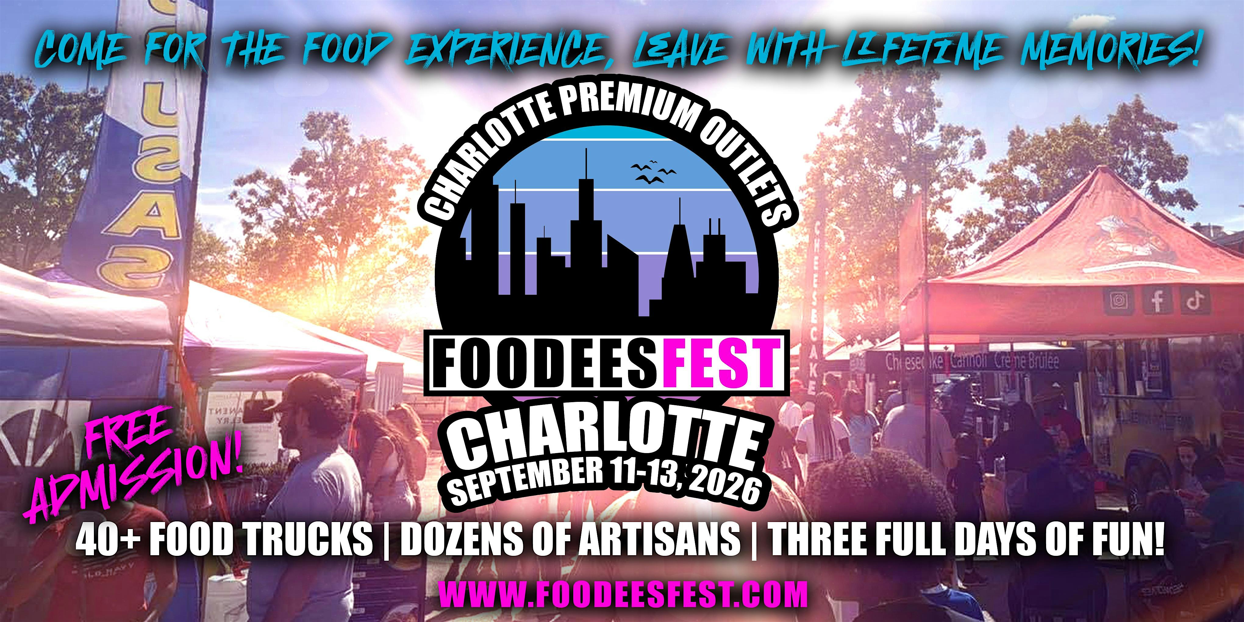 FOODEESFEST Charlotte, North Carolina (40+ food trucks and craft vendors!) at Charlotte Premium Outlets – Charlotte, NC