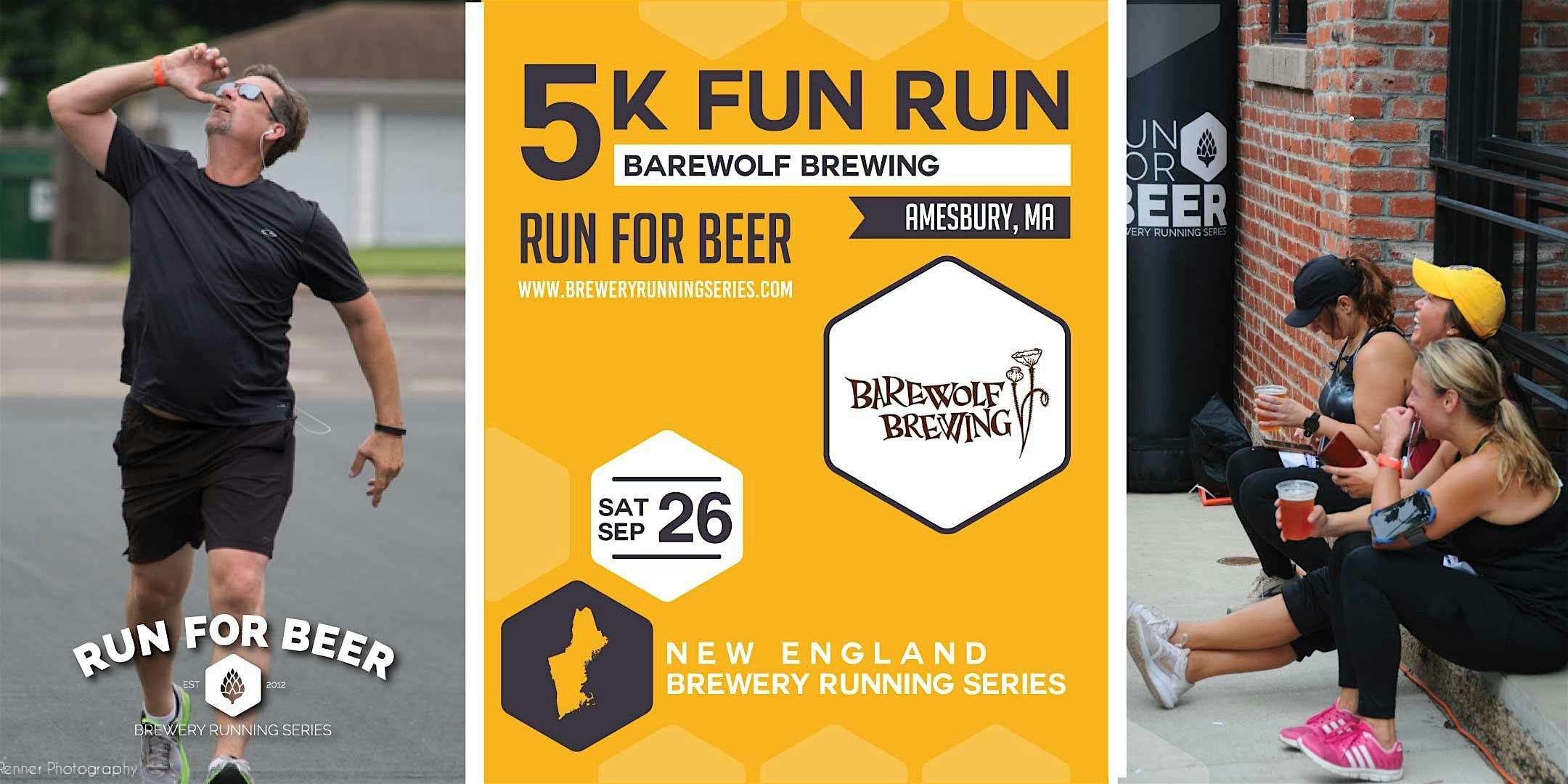 5k Fun Run at BareWolf Brewing | 2026 New England Brewery Running Series at BareWolf Brewing – Amesbury, MA