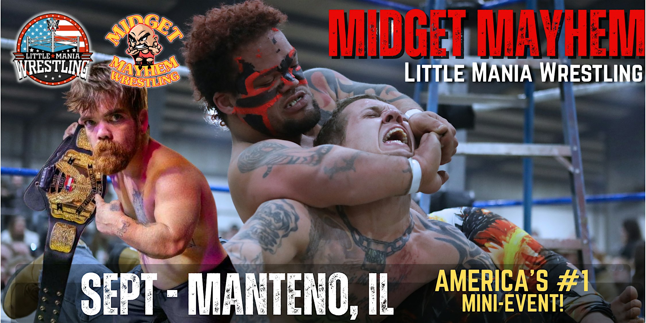 Manteno IL – Midget Mayhem / Little Mania Mini Wrestling! (All-Ages) at Manteno American Legion Post 755 – Manteno, IL