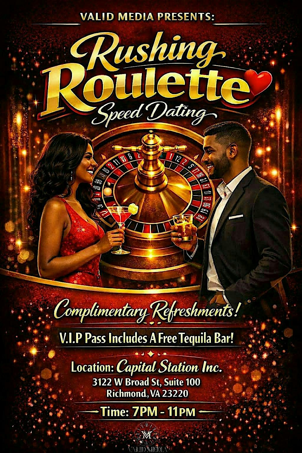 Valid Media Presents: Rushing Roulette Speed Dating at Capital Station Inc – Richmond, VA