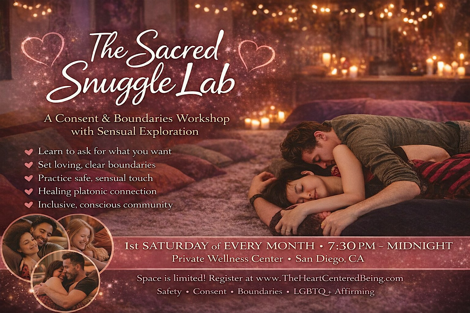The Sacred Snuggle Lab (San Diego) at Private Wellness Center (exact address provided via emai after ticket purchase) – San Diego, CA