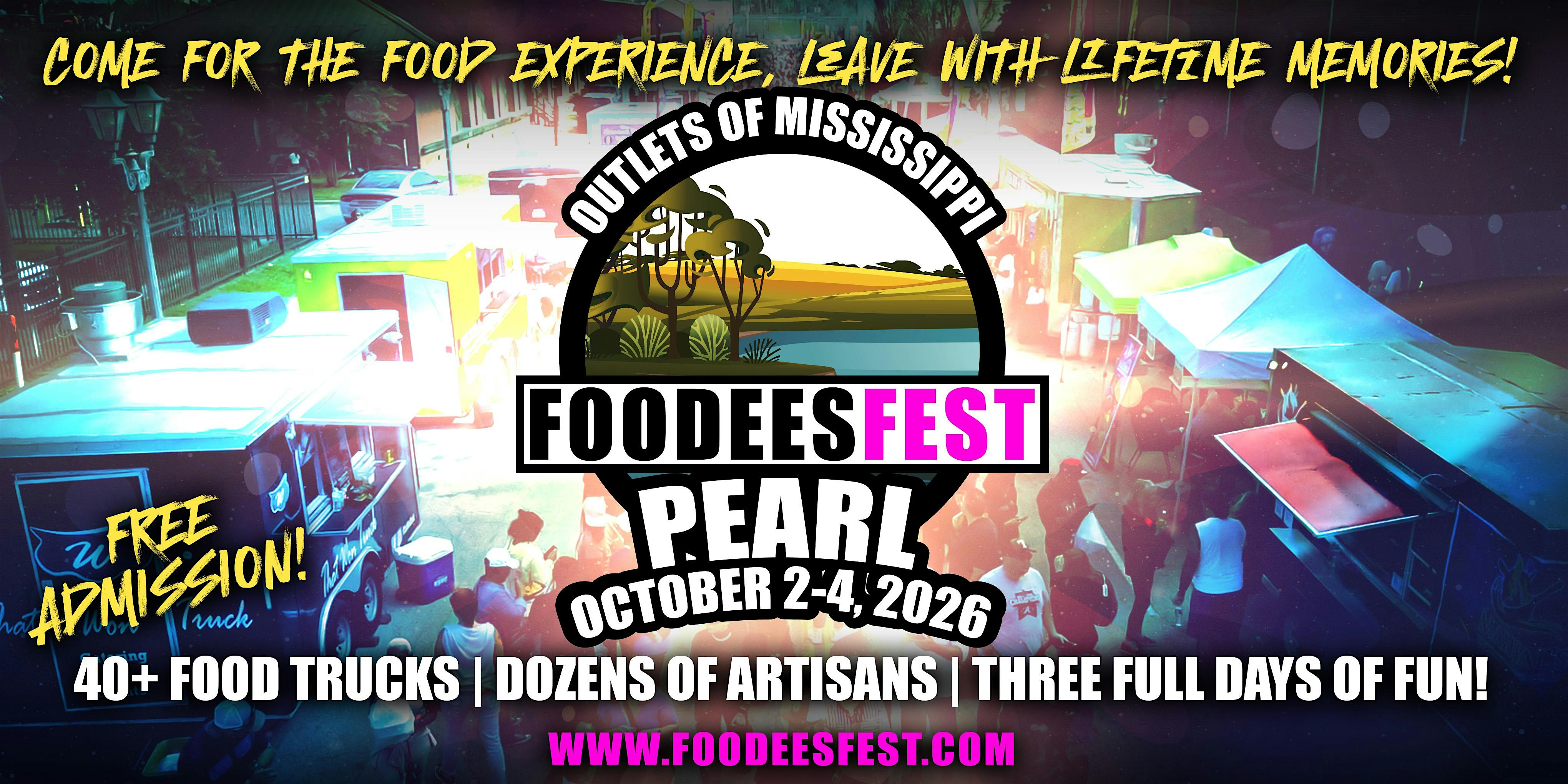 FOODEESFEST Pearl, Mississippi (40+ food trucks and craft vendors!) at Outlets of Mississippi – Pearl, MS