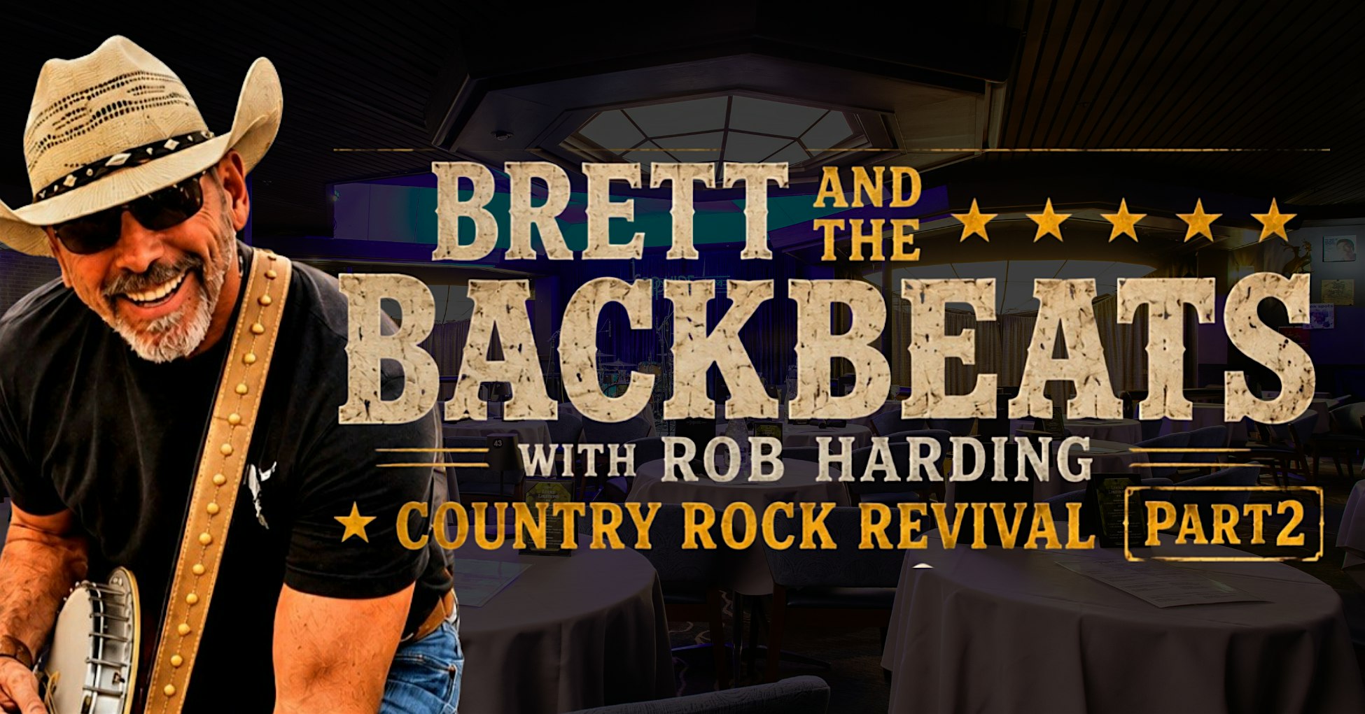 Brett Reid & The Backbeats with Rob Harding: Country Rock Revival at The Sapphire Room at The Riverside Hotel – Boise, ID