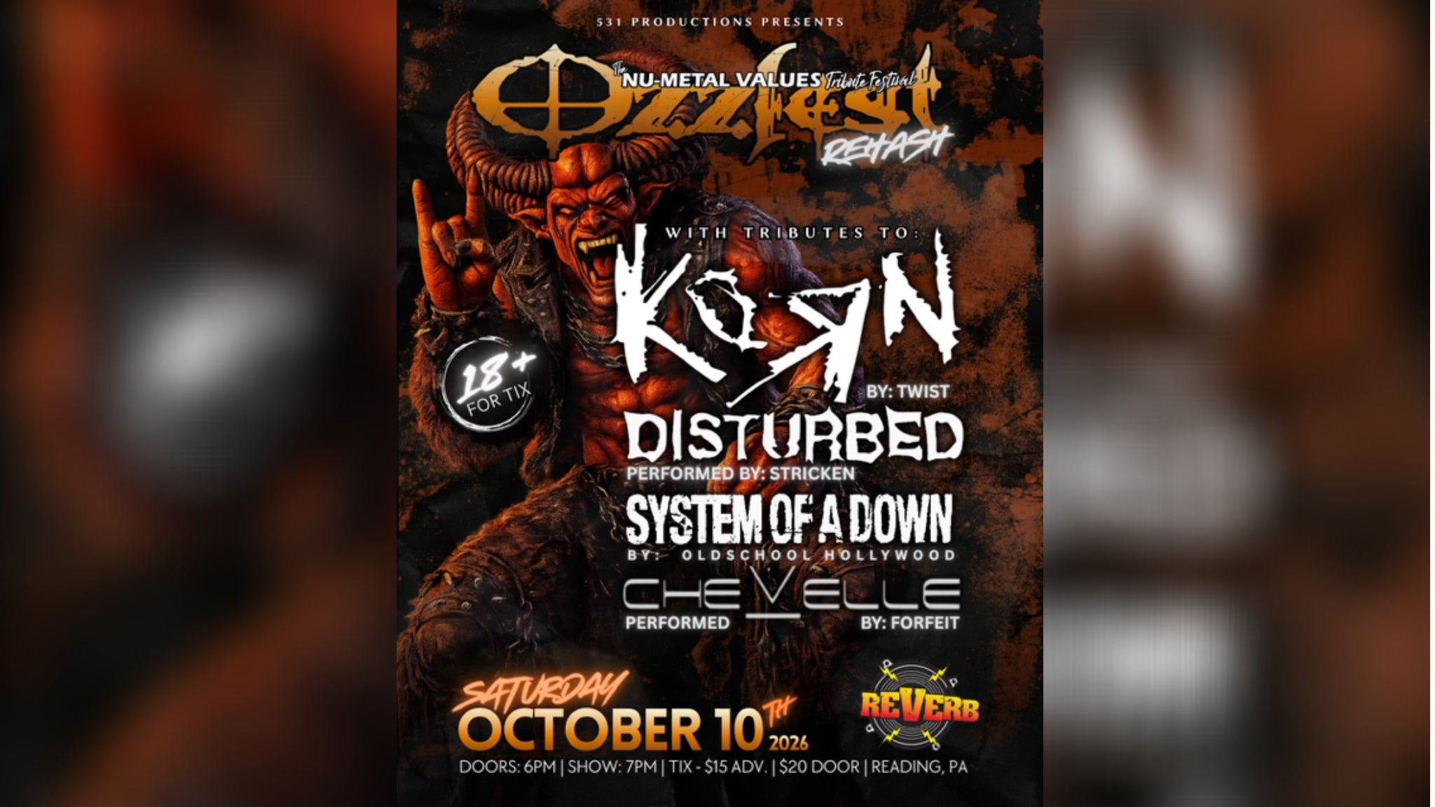 The Nu-Metal Values Tribute Festival: Ozzfest Rehash at Reverb – Reading, PA