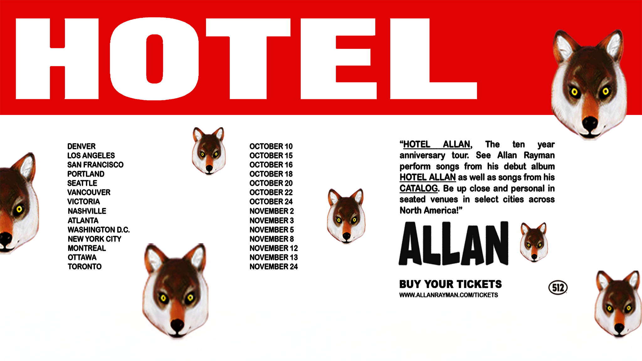 HOTEL ALLAN – The 10 Year Anniversary Tour at The Moroccan Lounge – Los Angeles, CA