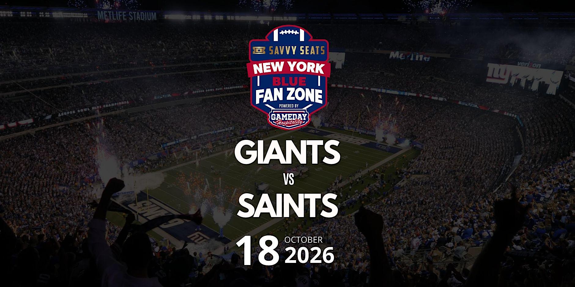 Giants vs. Saints Fan Zone at MetLife: Food, Drinks & Game Day Vibes! at American Dream Way – East Rutherford, NJ