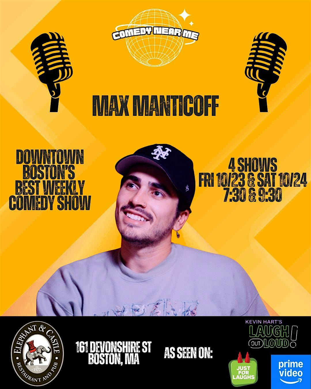 Comedy Night w/ Max Manticof @ Elephant & Castle at Elephant & Castle – Boston, MA