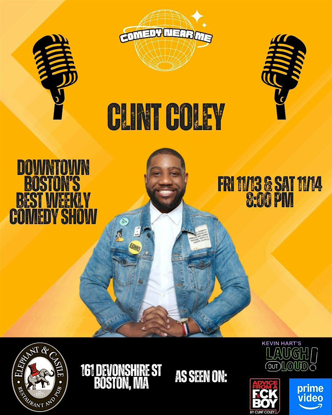 Comedy Night w/ Clint Coley @ Elephant & Castle at Elephant & Castle – Boston, MA