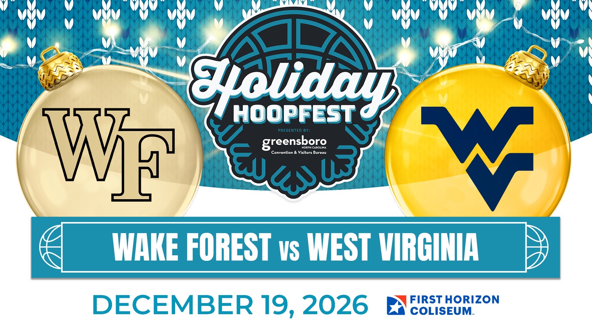 Holiday Hoopfest: Wake Forest vs West Virginia Men’s Basketball at First Horizon Coliseum – Greensboro, NC