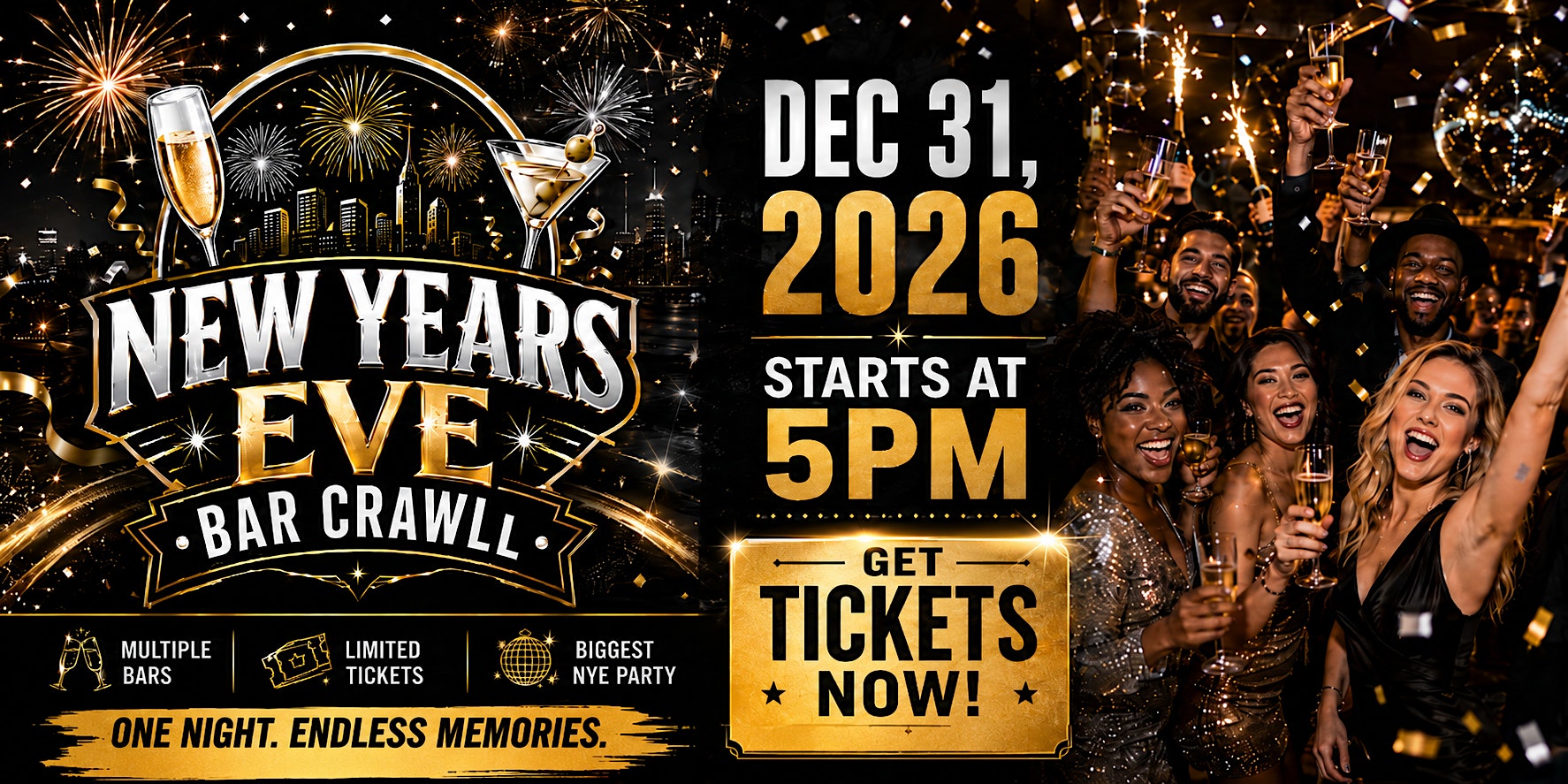 New Years Eve Bar Crawl – Knoxville at Old City Sports Bar – Knoxville, TN